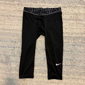 Nike Pro Men’s 3/4 Compression Tights Black Training Leggings Size L Dri-FIT